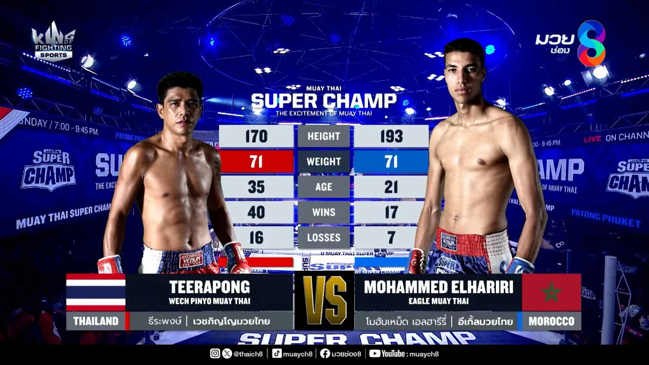 คู่เด็ดมวยมันส์ | ธีระพงษ์ เวชภิญโญมวยไทย ดวล โมฮัมเหม็ด เอลฮารีรี่