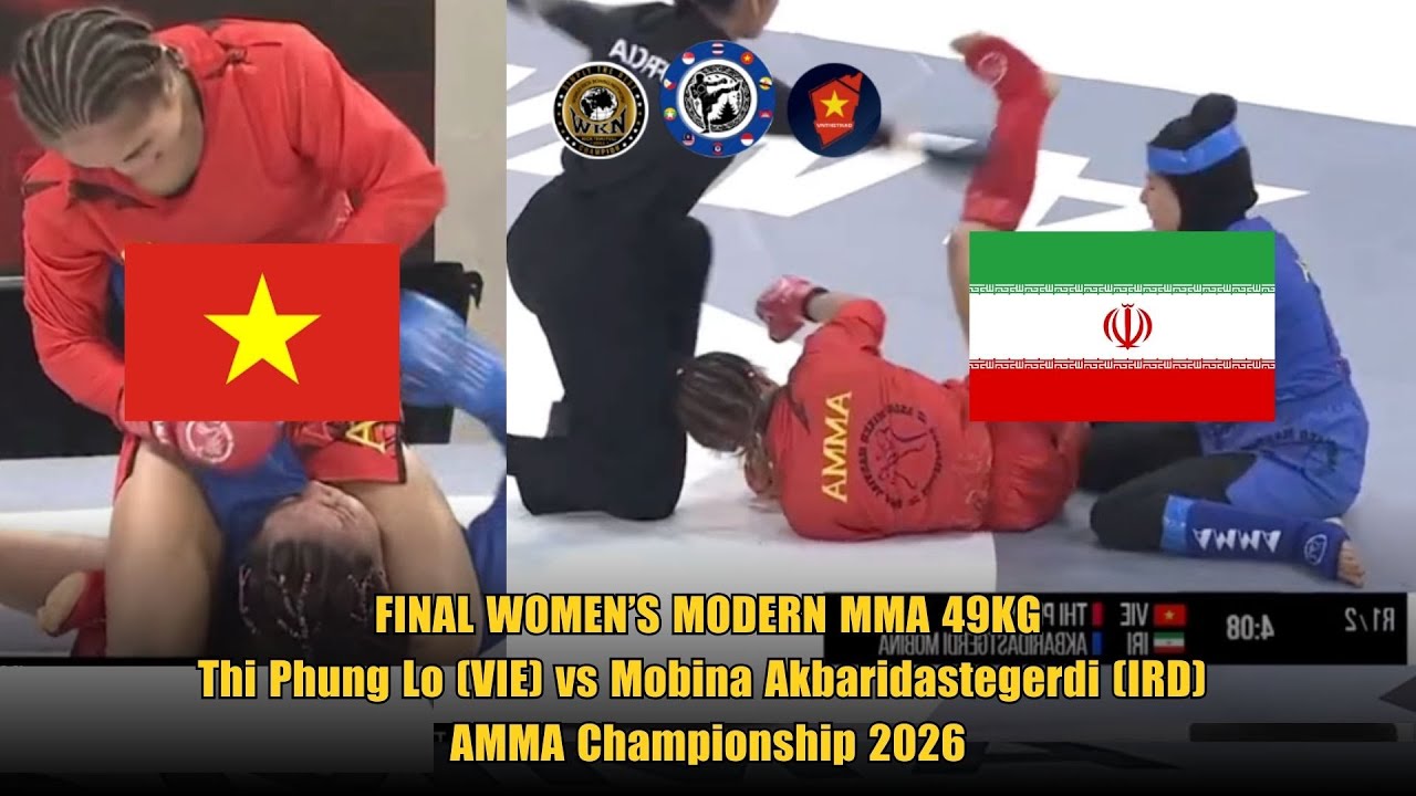 Lo Thi Phung decisive and swift victory over Mongolian opponent to win the gold medal at AMMA 2026.
