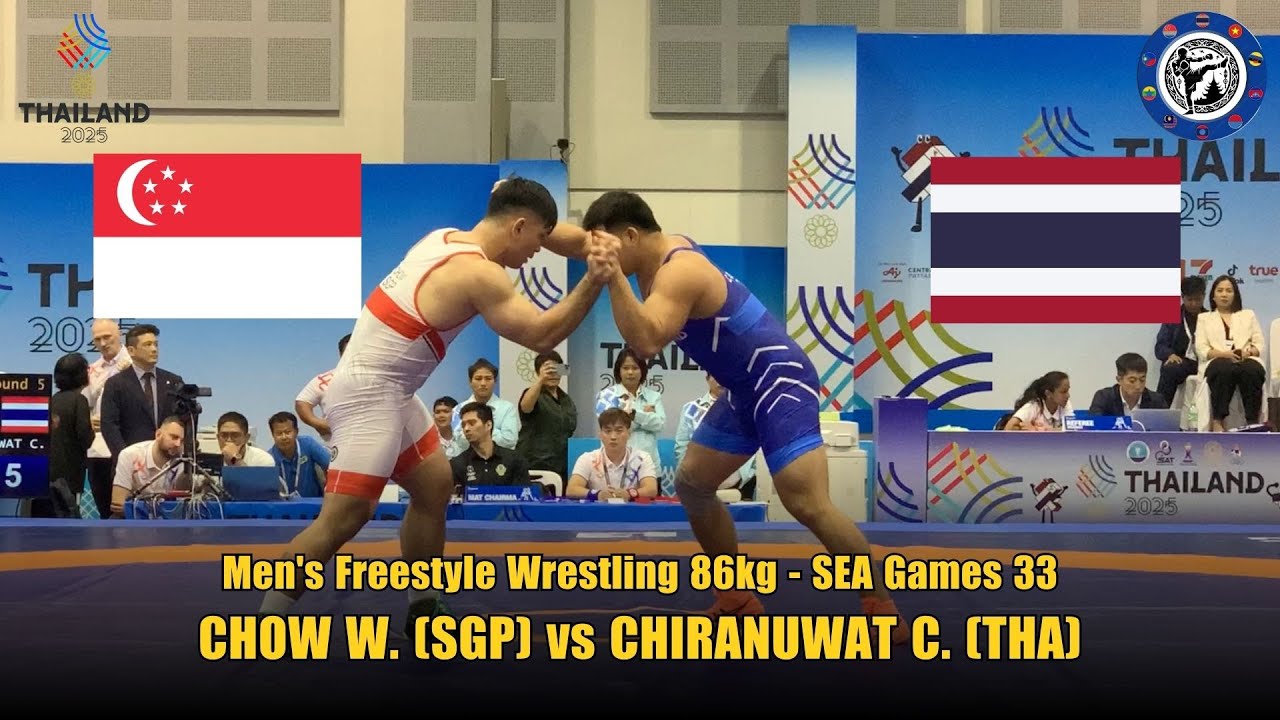 Men's Freestyle Wrestling 86kg: CHOW W. (SGP) vs CHIRANUWAT C. (THA) SEA Games 33