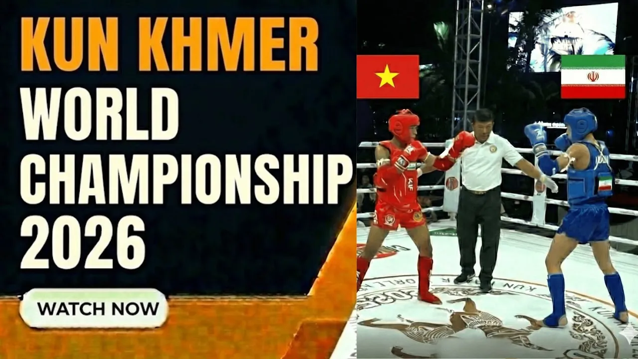 KUN KHMER WORLD CHAMPIONSHIP: PHUNG PHU THUAN  vs HOSSEINIBARZANJI HADI (IRAN)