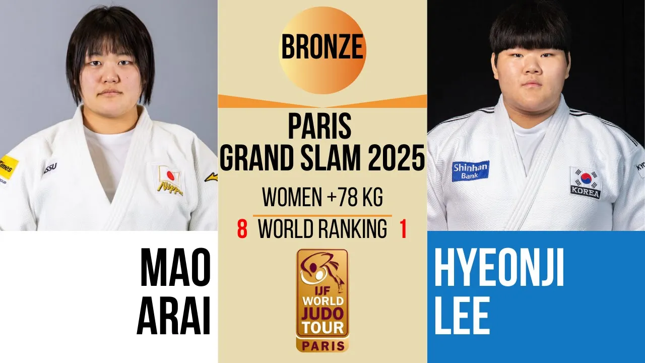 Mao ARAI VS Hyeonji LEE | PARIS Grand Slam 2026 | BRONZE +78 kg