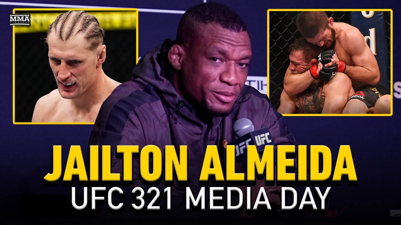 Jailton Almeida Reacts To Khabib Nurmagomedov, Khamzat Chimaev Comparisons | UFC 321 | MMA Fighting