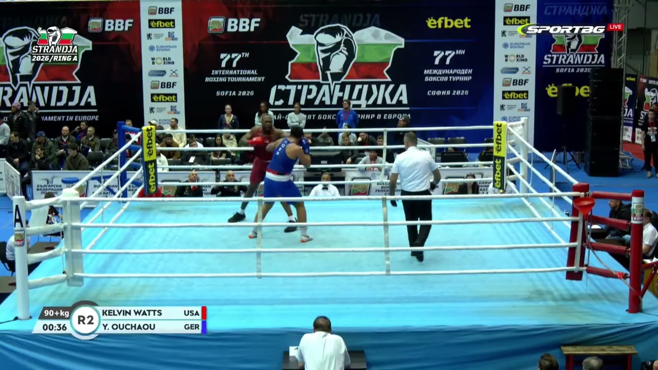 Kelvin Watts (USA) vs. Amin Younes Ouchaou (GER) Strandja Tournament 2026 (90+kg)