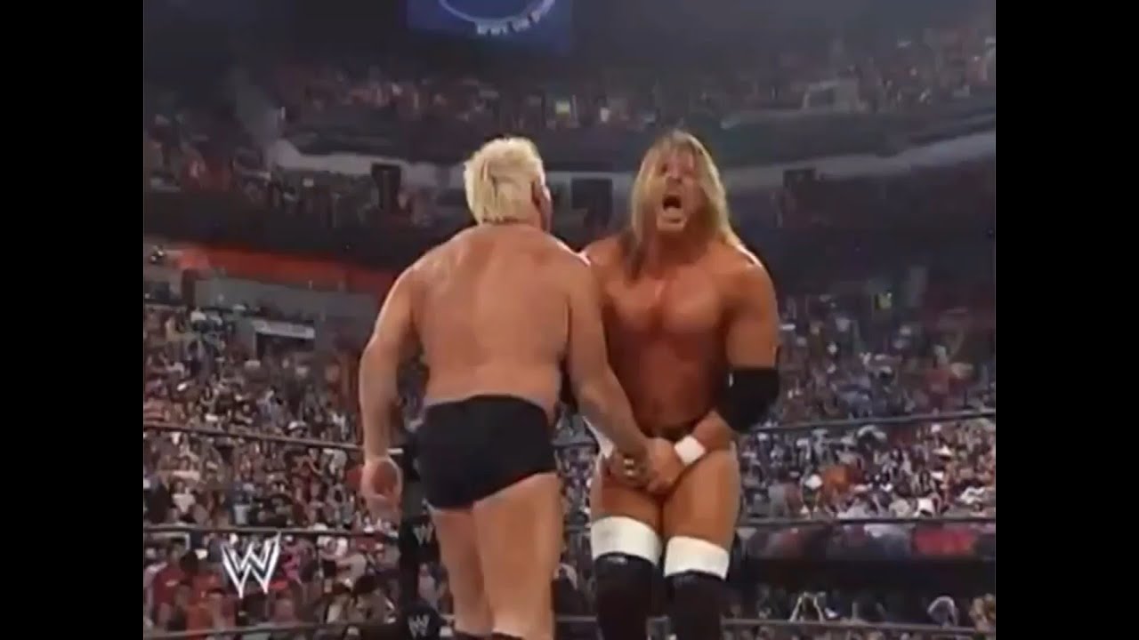 Low blow on Triple H low blow (compilation) (FT-7)