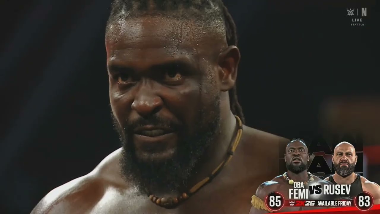 WWE RAW OBA FEMI VS RUSEV 03/09/26