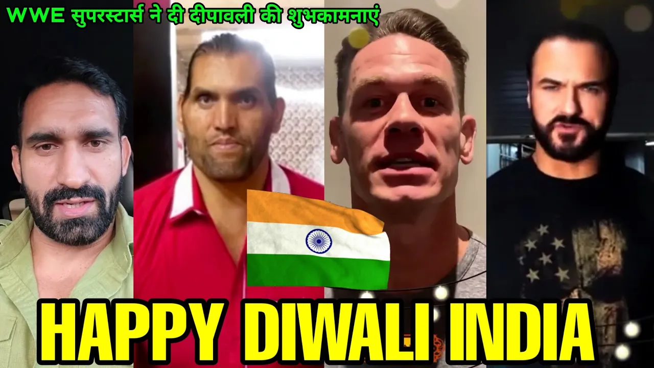 WWE Superstars Wishes India a Very Very Happy Diwali !