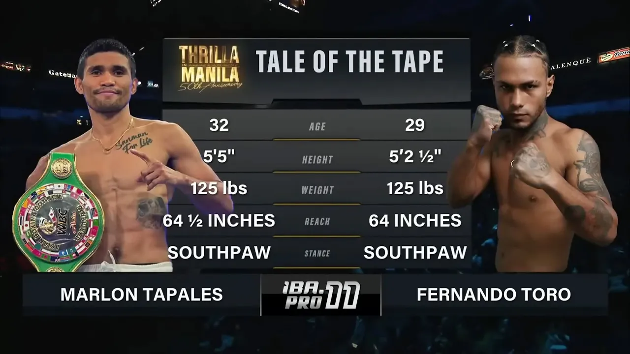 FULL FIGHT – Marlon Tapales vs Fernando Tora | IBA Pro 11