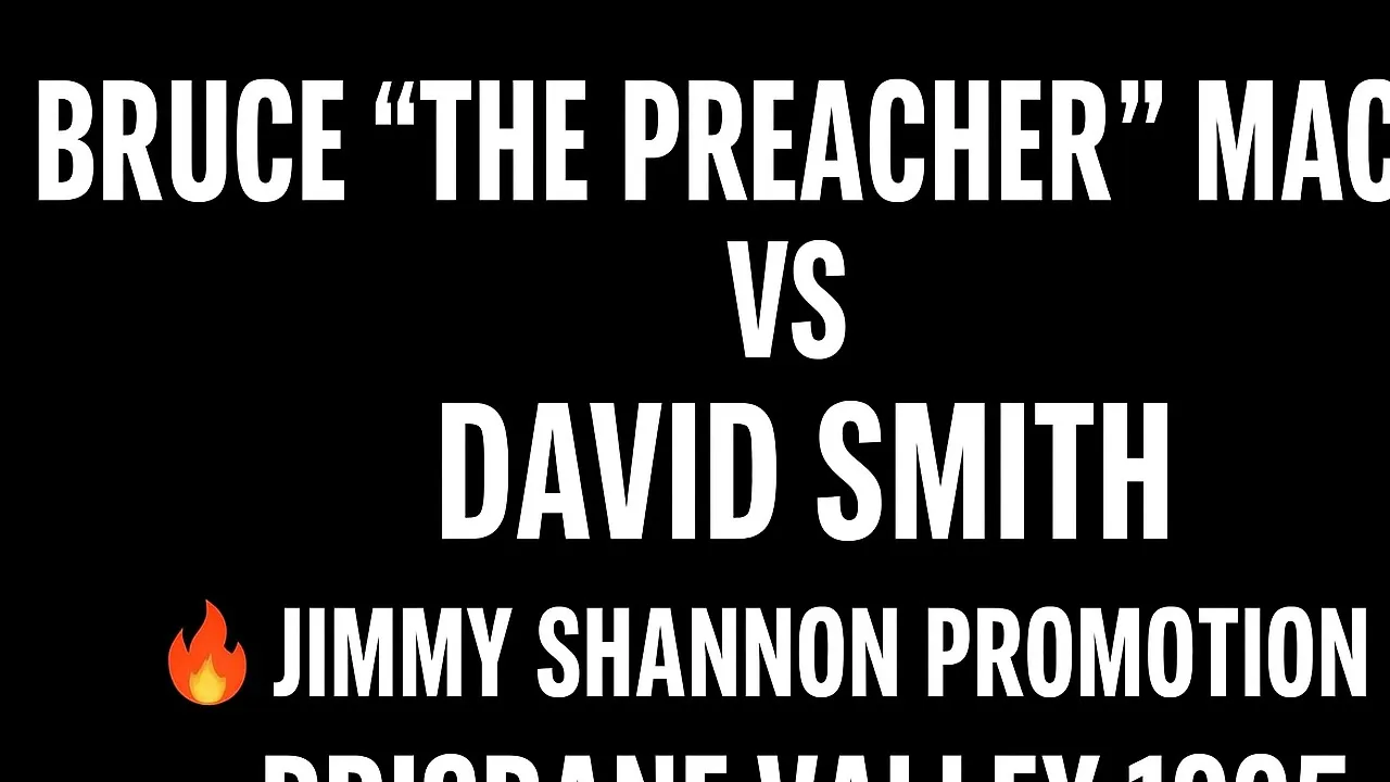 Bruce The Preacher Macfie vs David Smith on a Jimmy Shannon promotion 1995