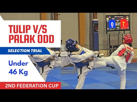 Tulip vs Palak | Under 46kg Selection Trial #highlights #taekwondo