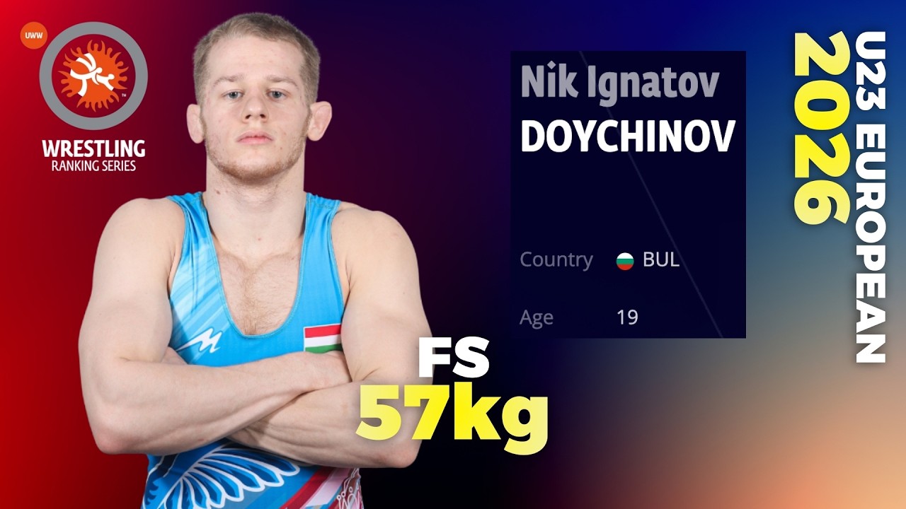Nik Ignatov DOYCHINOV (BUL) vs. Balazs RACZ (HUN). 2026 U23 European Championships | FS 57 Kg