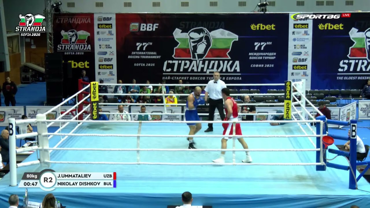 Javokhir Ummataliev (UZB) vs. Nikolay Dishkov (BUL) Strandja Tournament 2026 (80kg)