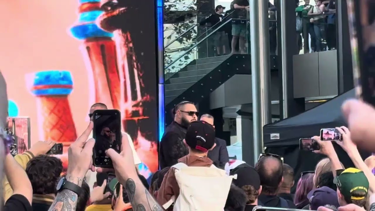 Seth Rollins and The Vision at WWE Crown Jewel Perth Kickoff