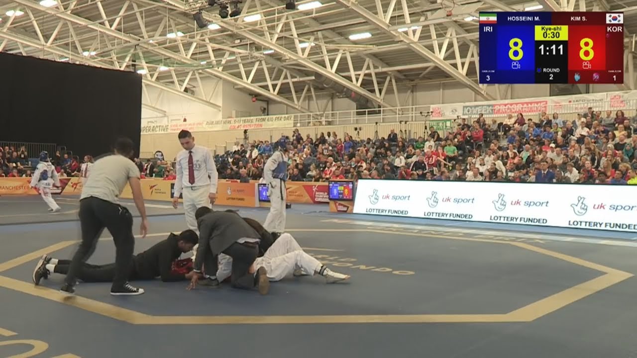 HOSSEINI MIRHASHEM (IRI) vs  KIM SEOK BAE (KOR) 2018 Manchester WT GP