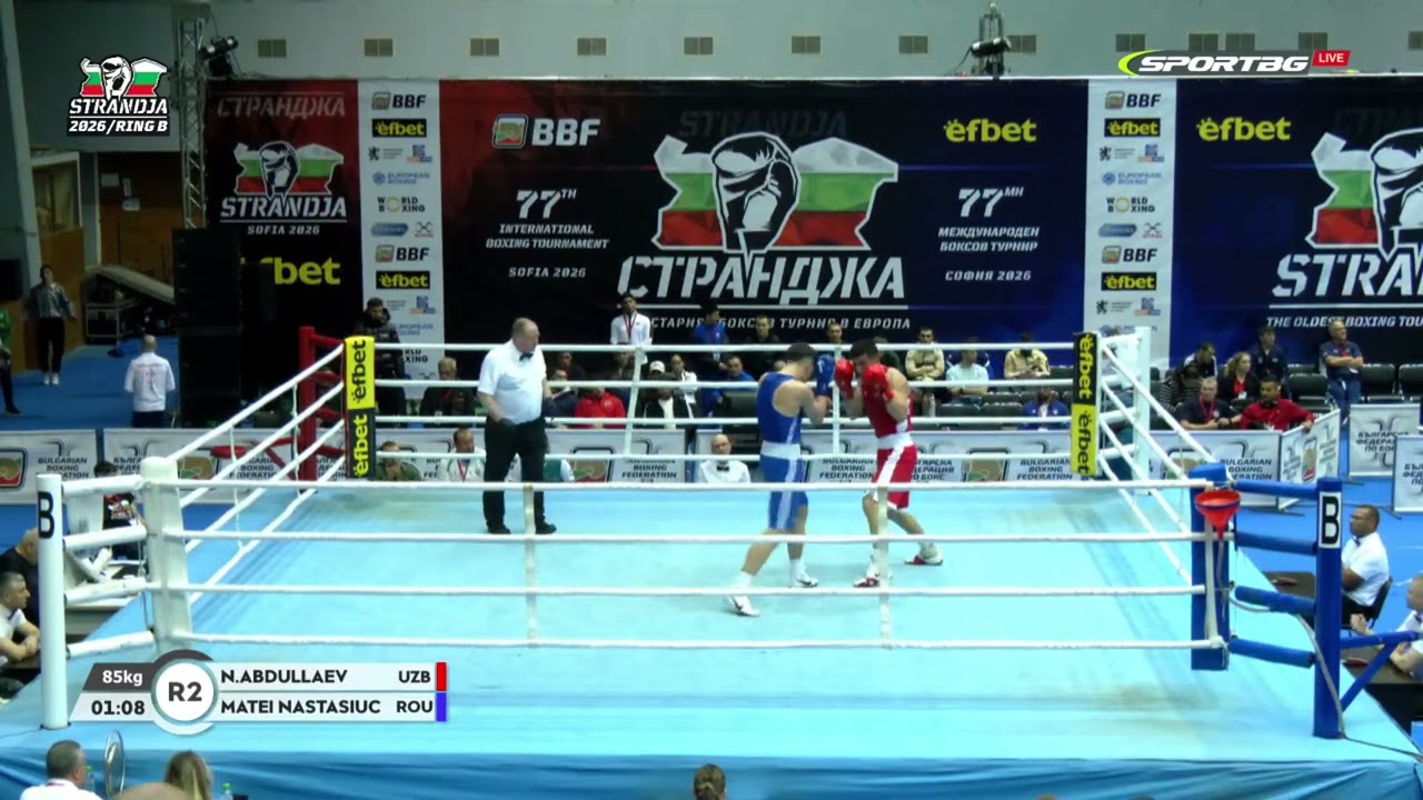 Norbek Abdullaev (UZB) vs. Matei Nastasiuc (ROU) Strandja Tournament 2026 (85kg)
