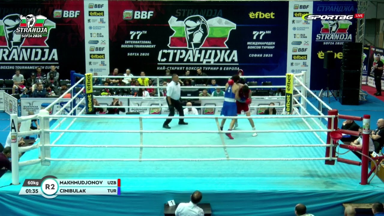 Abdurakhmon Makhmudjonov (UZB) vs. Selahattin Çinibulak (TUR) Strandja Tournament 2026 (60kg)