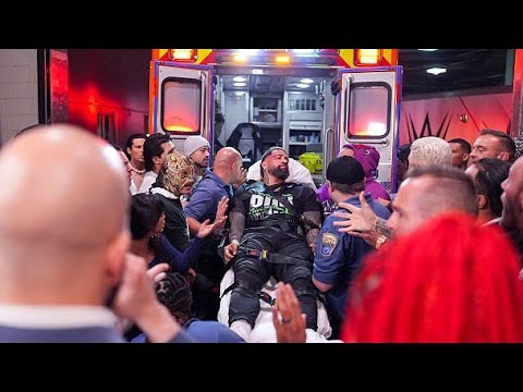 Jey Uso taken away by Ambulance _WWE Smackdown 27 February 2026