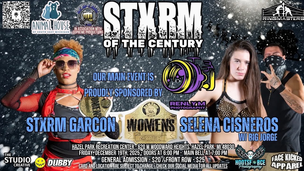 NEPW: (Women's title Match) STXRM Garcon vs. Selena Cisneros w/ Big Jorge. 12/19/25 
