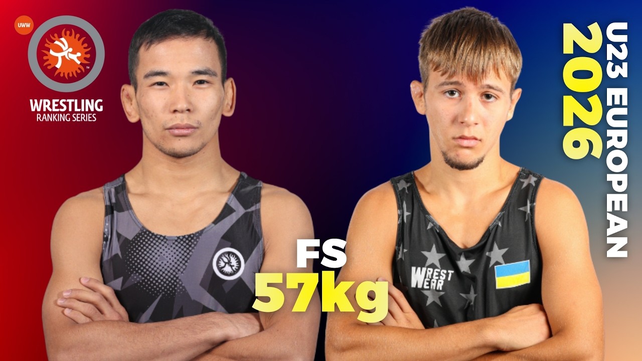 Aiandai ONDAR (RUS) vs. Mykola BRATOV (UKR). 2026 U23 European Championships. Quarter Final. FS 57Kg
