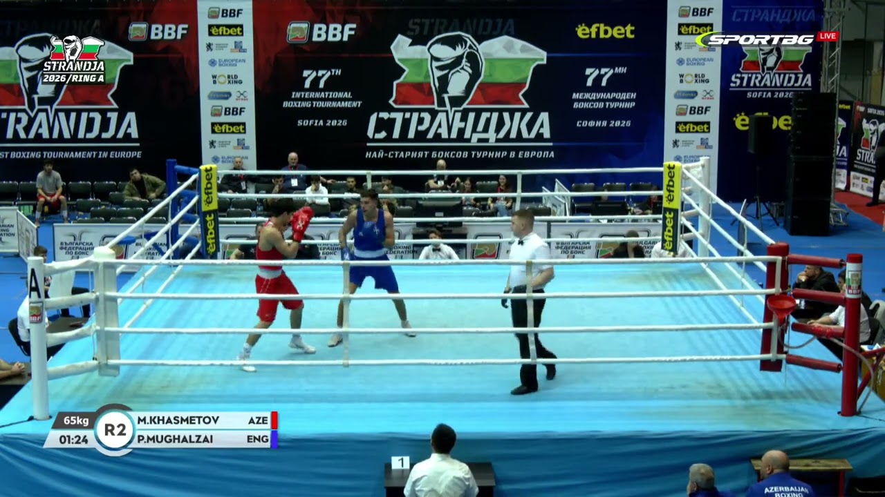 Patris Mughalzai (ENG) vs. Maksud Khasmetov (AZE) Strandja Tournament 2026 (65kg)