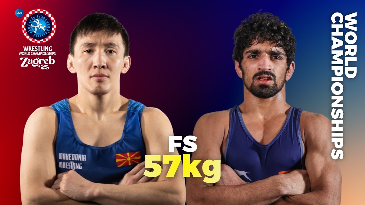 Salah Eddine KATEB (ALG) vs. Gulomjon ABDULLAEV (UZB). WORLD WRESTLING CHAMPIONSHIPS 2025. FS 57 Kg