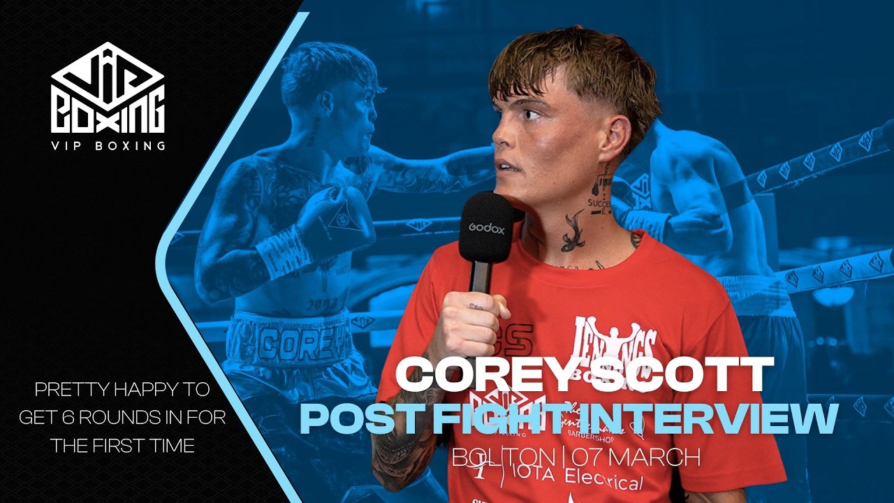 Corey Scott 'Pretty happy to get 6 rounds in for the first time.