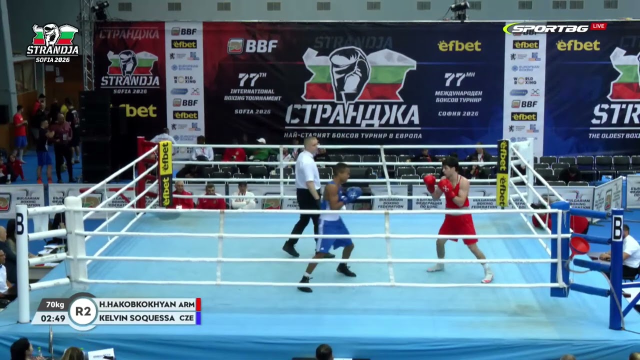 Kelvin Soquessa (CZE) vs. Harutyun Hakobkokhyan (ARM) Strandja Tournament 2026 (70kg)