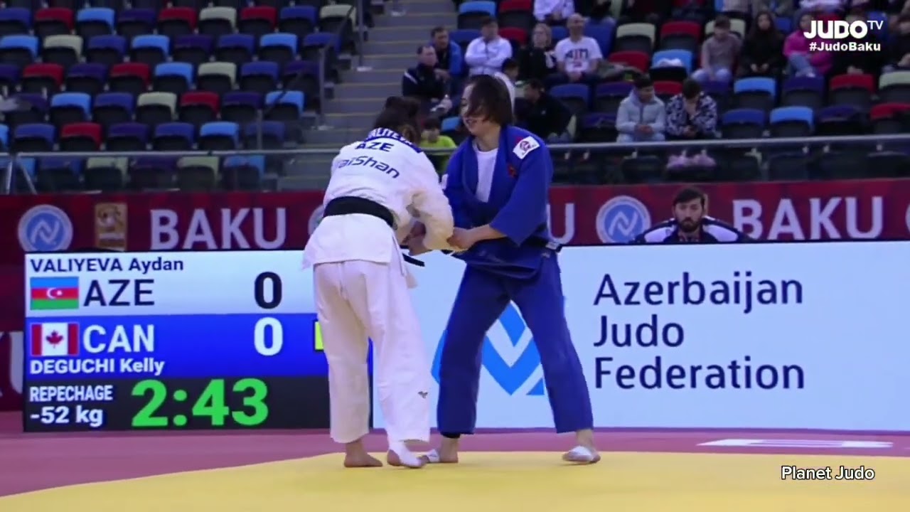 Aydan VALIYEVA 🇦🇿 🆚️ Kelly DEGUCHI 🇨🇦 | утешительная схватка/-52кг | Большой Шлем Баку 2024
