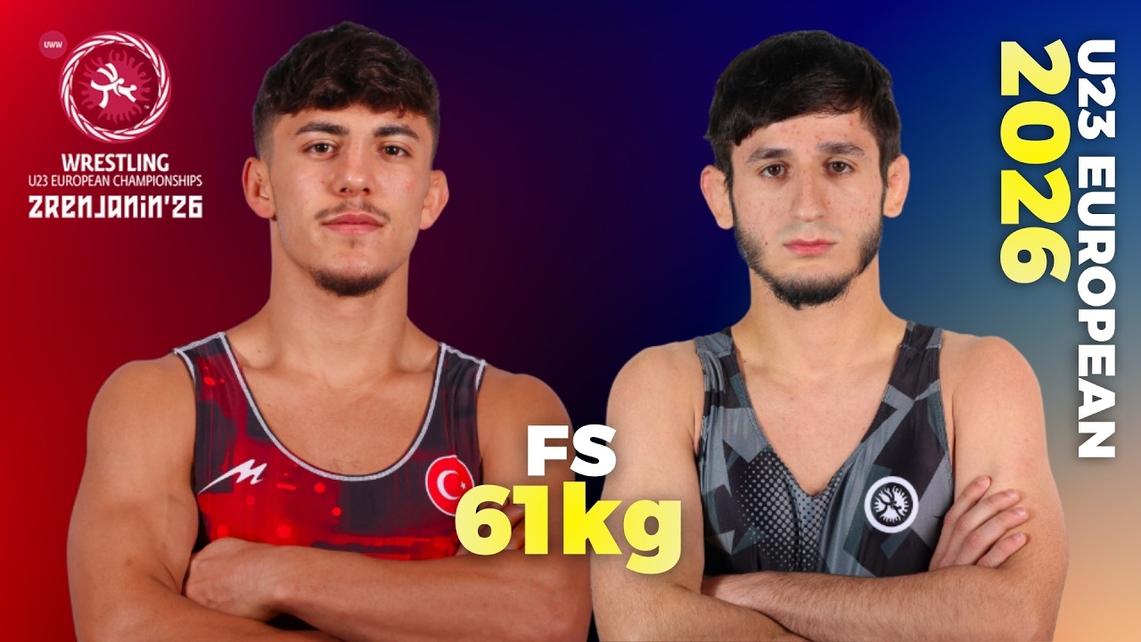 Tolga OZBEK (TUR) vs. Anzor MAZHIDOV (RUS). U23 EUROPEAN CHAMPIONSHIPS 2026. Quarter Final. FS 61 Kg
