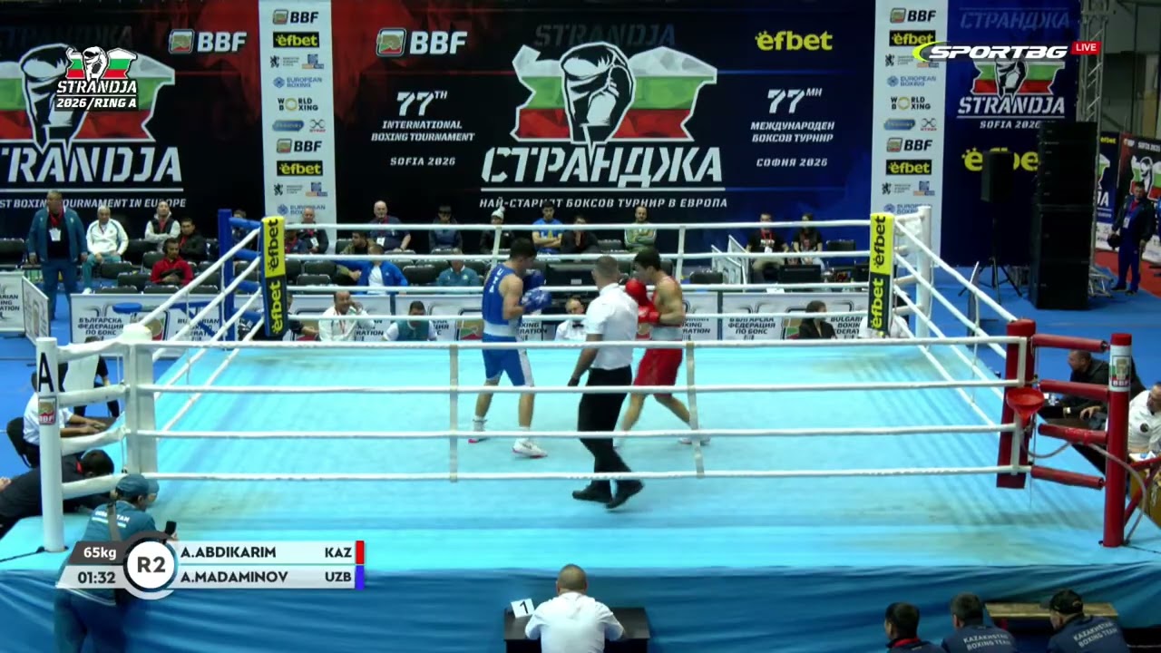 Abdulloh Madaminov (UZB) vs. Abdigalym Abdikarim (KAZ) Strandja Tournament 2026 (65kg)