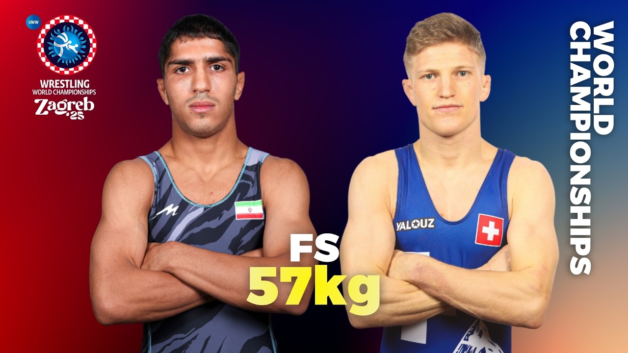 Ali Hossein MOMENIJOUJADEH (IRI) vs. Thomas EPP (SUI). WORLD WRESTLING CHAMPIONSHIPS 2025. FS 57 Kg.