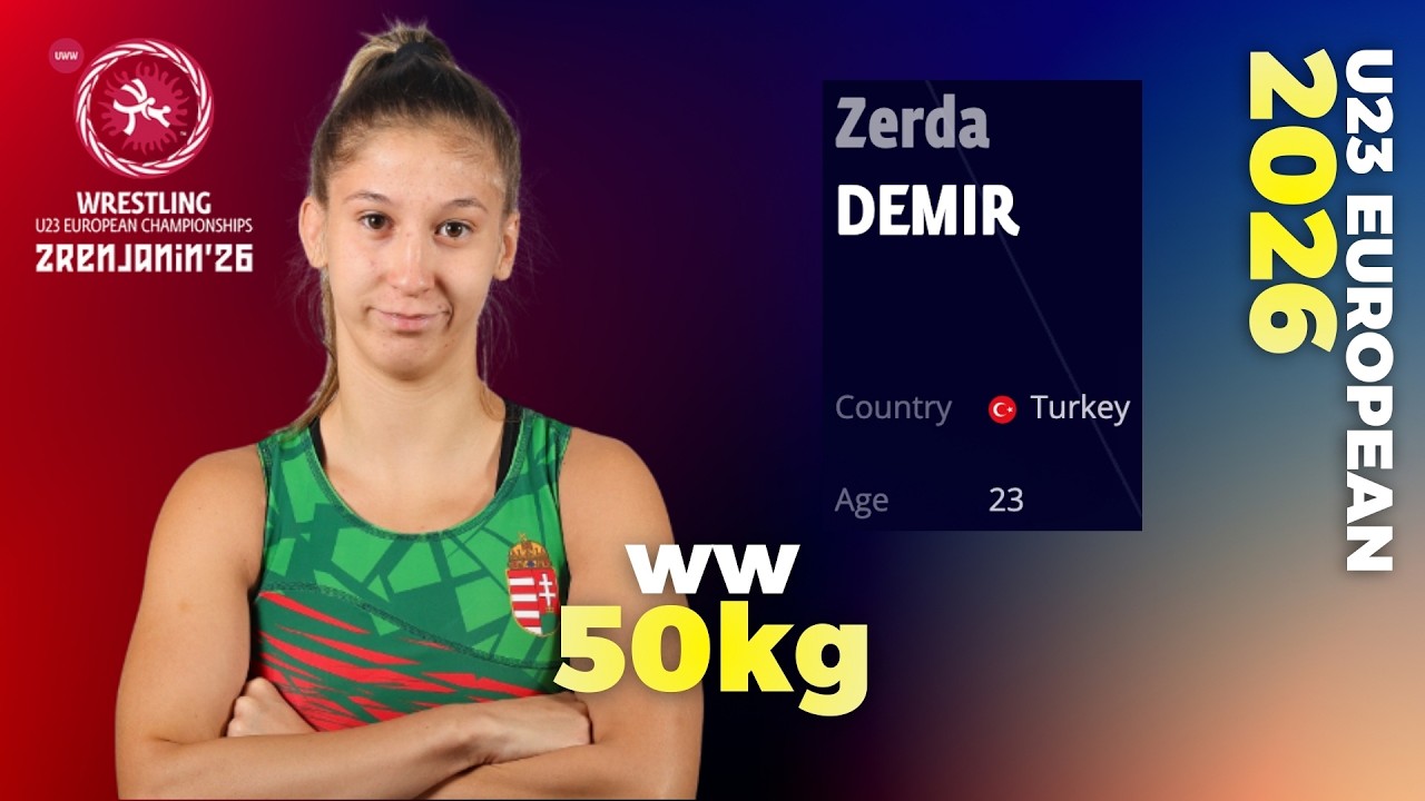 Laura FATH (HUN) vs. Zerda DEMIR (TUR). U23 EUROPEAN CHAMPIONSHIPS 2026. Quarter Final. WW 50Kg
