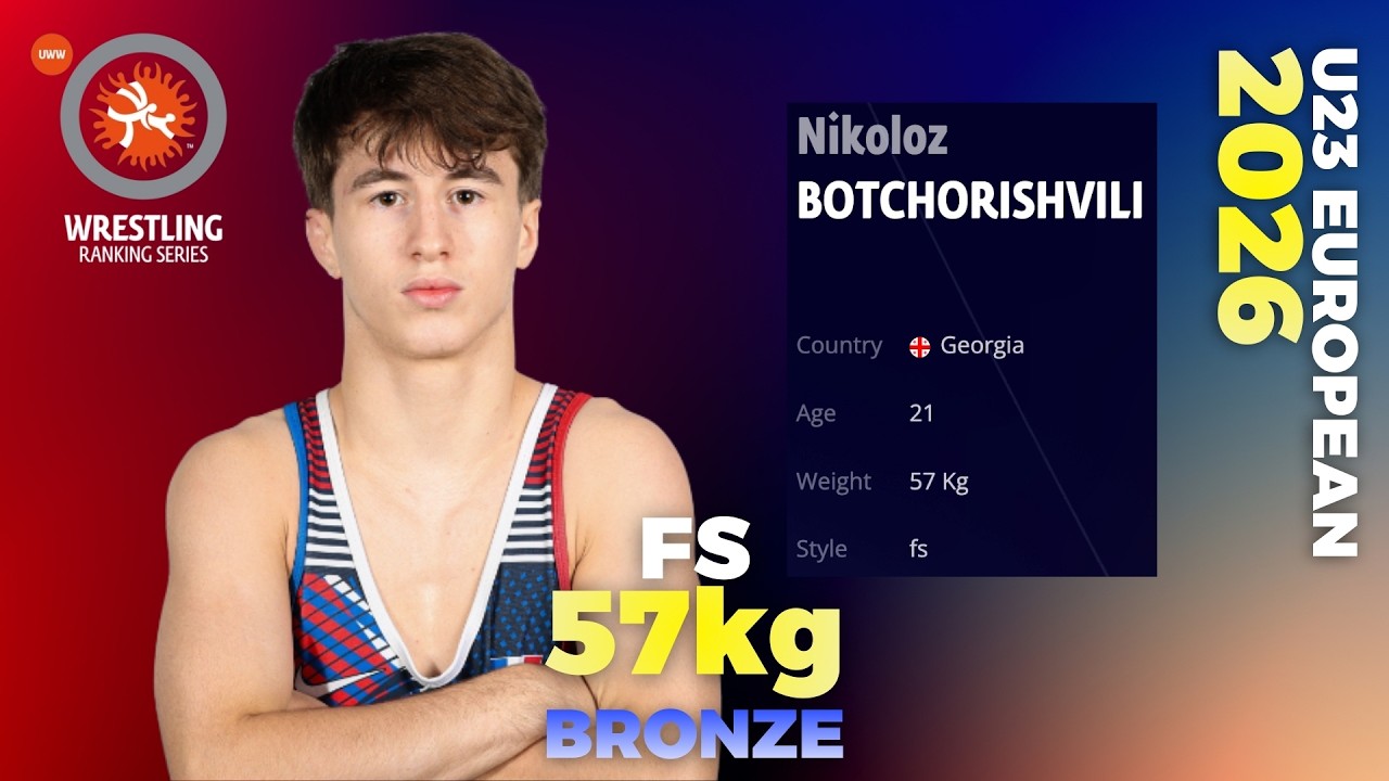 Rassoul GALBOURAEV (FRA) vs. Nikoloz BOTCHORISHVILI (GEO). U23 EUROPEAN CHAMPIONSHIPS 2026. Bronze.