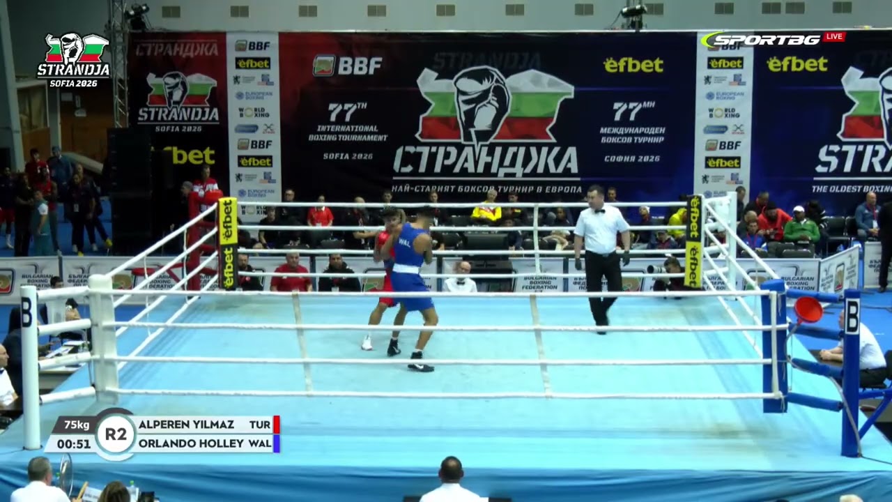 Orlando Holley-Sotomi (WAL) vs. Alperen Yilmaz (TUR) Strandja Tournament 2026 (75kg)