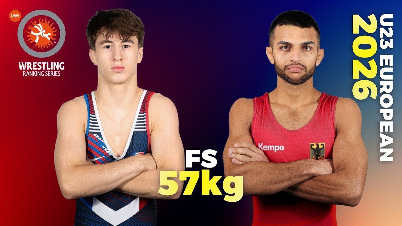 Rassoul GALBOURAEV (FRA) vs. Karamjeet HOLSTEIN (GER). 2026 U23 European Championships | FS 57 Kg