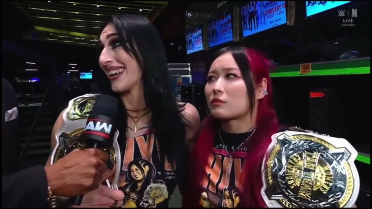 Rhea Ripley, Iyo Sky, Asuka & Kairi Sane Backstage: Raw February 16 2026