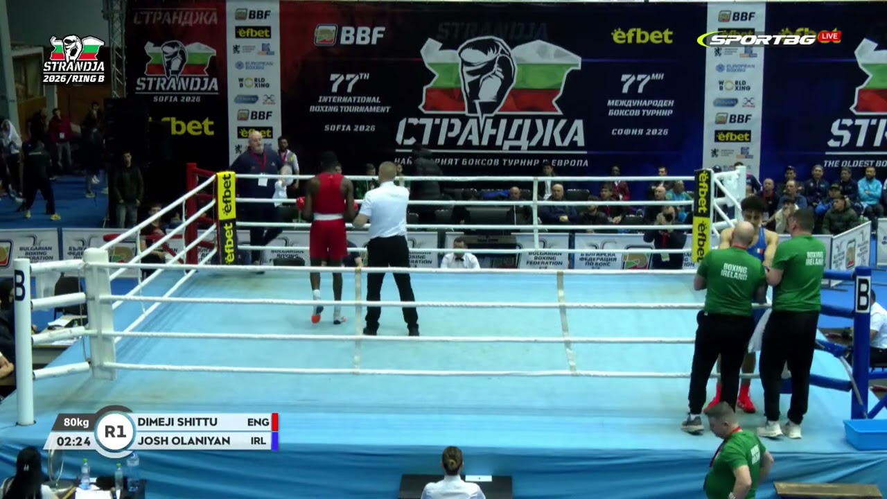 Josh Olaniyan (IRL) vs. Oladimeji Shittu (ENG) Strandja Tournament 2026 (80kg)