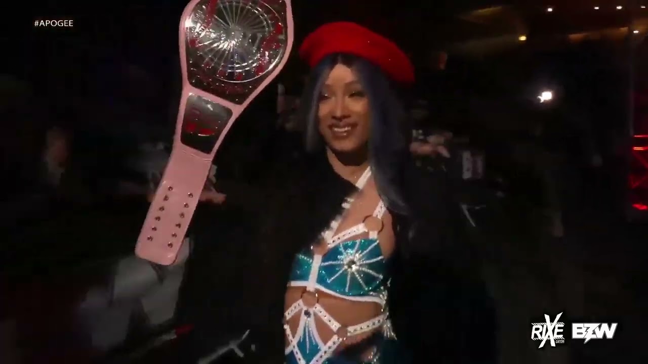 FanCam footage of Mercedes Moné entrance at BZW/RIXE Apogee 