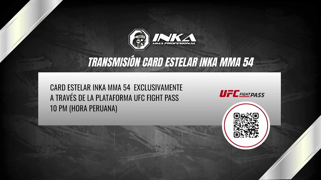 INKA MMA 54 CARD PRELIMINAR
