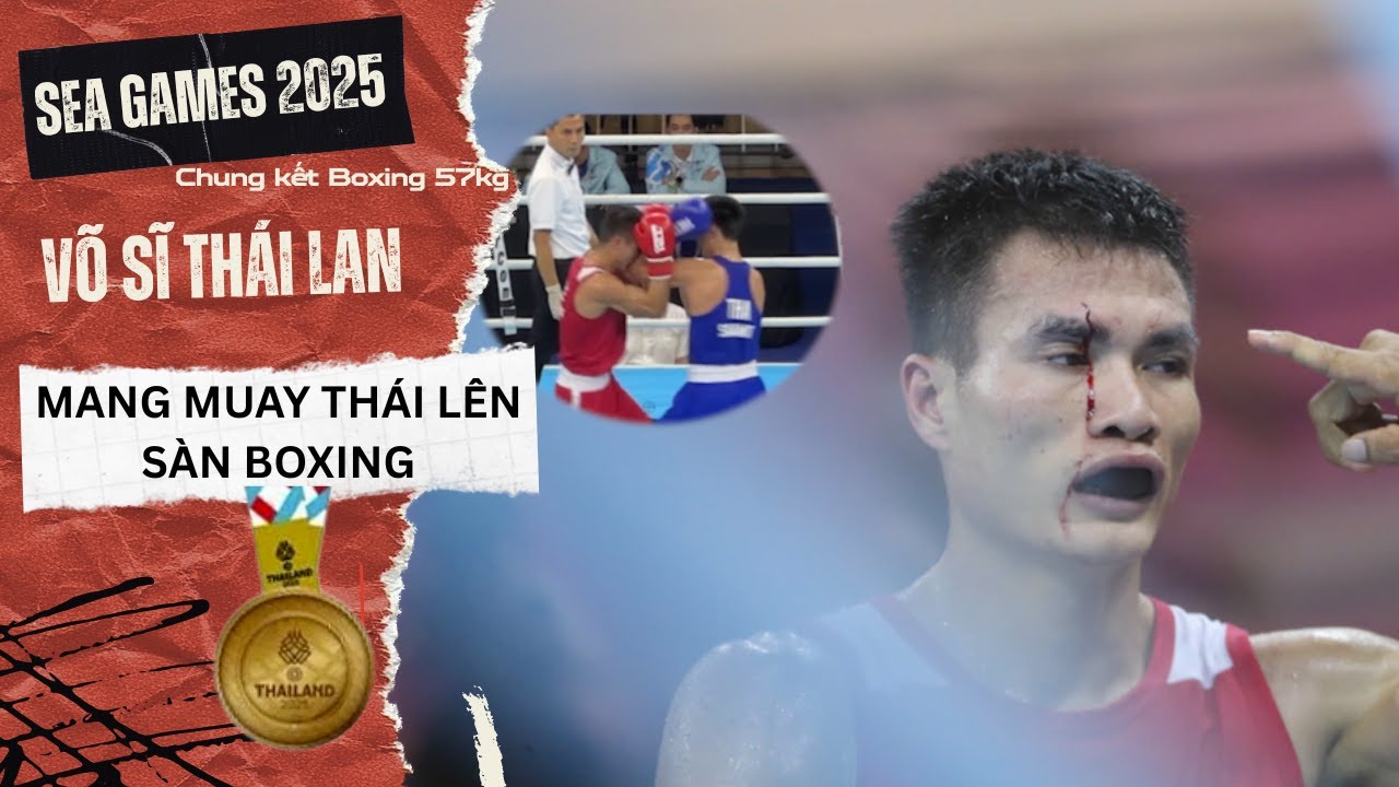 Võ sĩ Boxing Thái Lan dùng đòn chỏ Muay Thái đánh trọng thương Nguyễn Văn Đương để giành HCV
