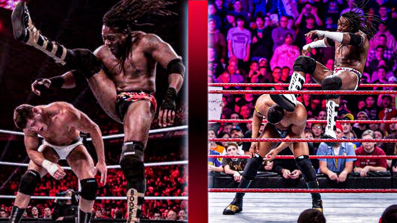 WWE Booker -T Squezing Scissors Kick Compiklation