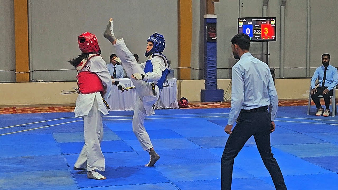 Girls -49kg Taekwondo Fight | Samridhi vs Janvi | 2nd Federation Cup | Rajasthan Selection Trial 