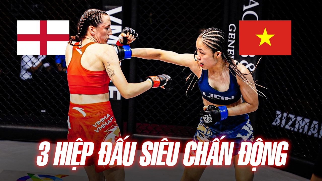 🔥Ba hiệp SIÊU CHẤN ĐỘNG khi "Ngọc nữ Việt Nam" so găng tuyệt đỉnh với tay đấm nước Anh