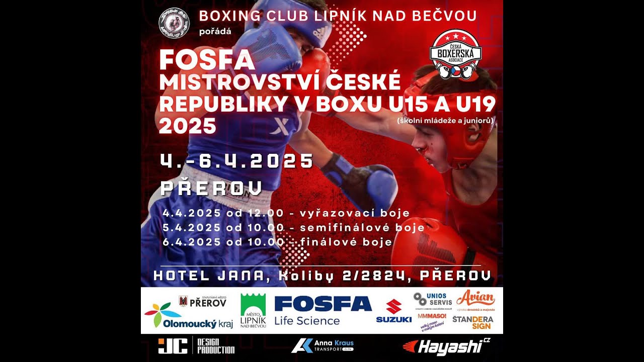 FOSFA mistrovství České republiky v boxu U15 a U19 - 2025