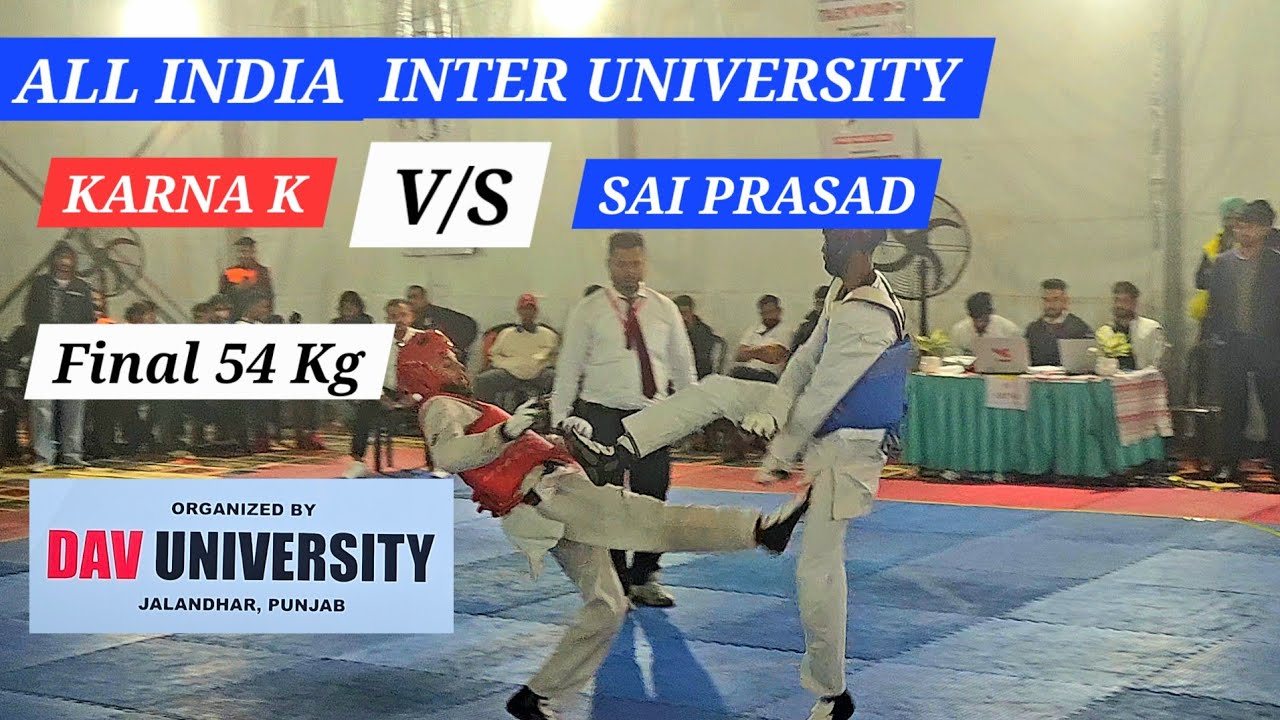54kg Final 🥋🔥 | All India Inter University Taekwondo Championship 2026 | Intense Fight #taekwondo 