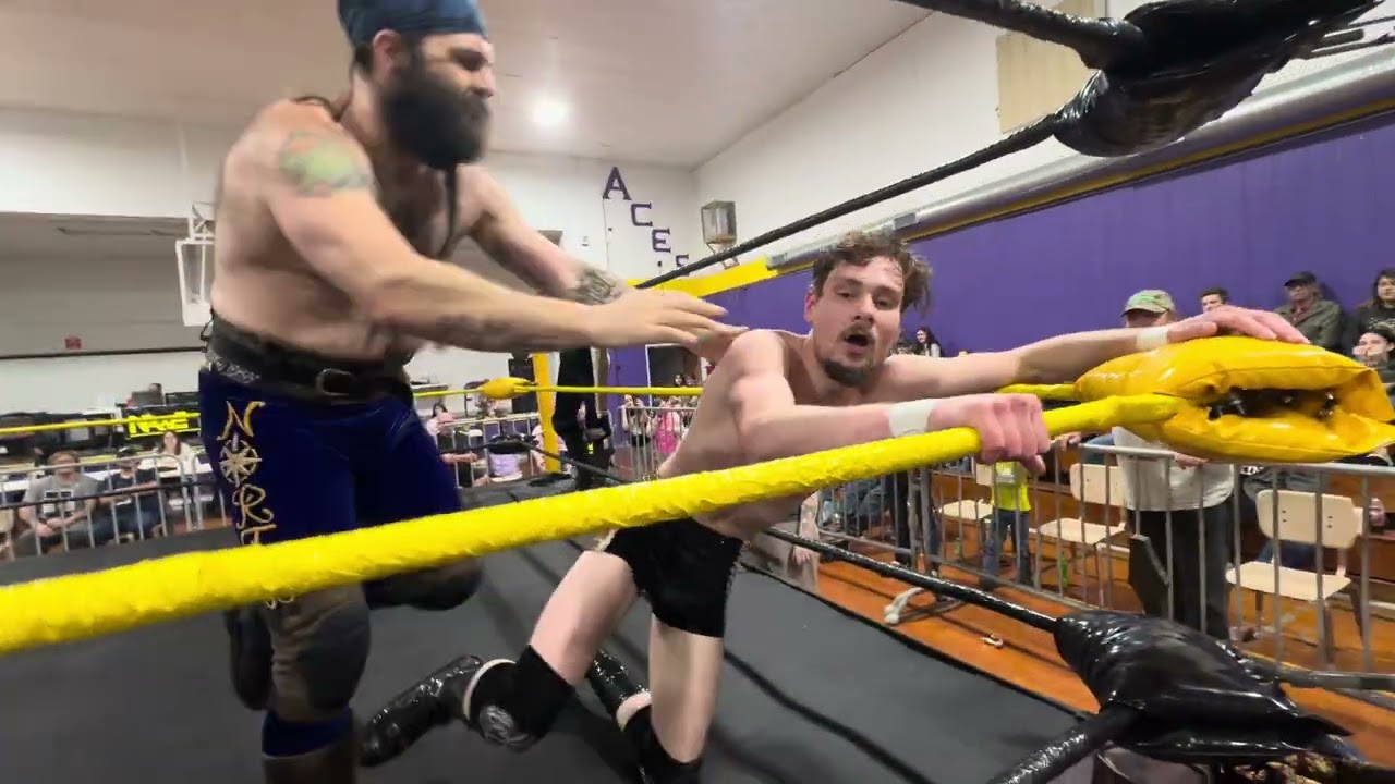 Match two of the nawe tag team championship tournament (the Golden gods vs the Jolly Rogers