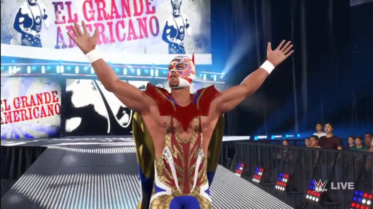 El Grande Americano vs El Mago Jr vs El Ordinario. Lucha Libre Magica. WWE 2K25