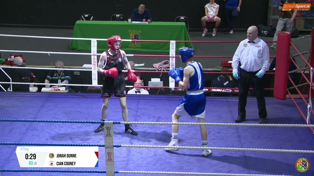 2024 National Senior Cadet C'ship: 57kg Jonah Dunne (St Michaels NR)v Cian Cooney (Wexford CBS)