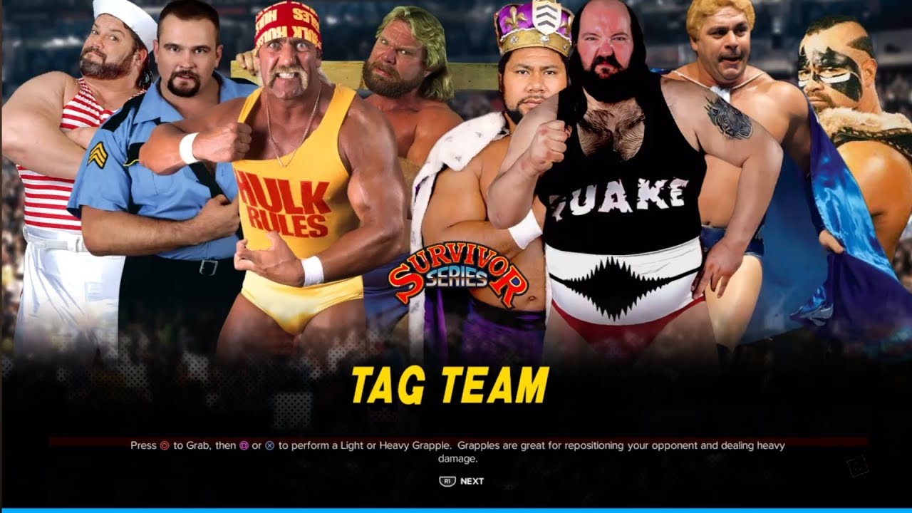 The Hulkamaniacs vs The Natural Disasters.. Survivor Series 90. WWE 2K24