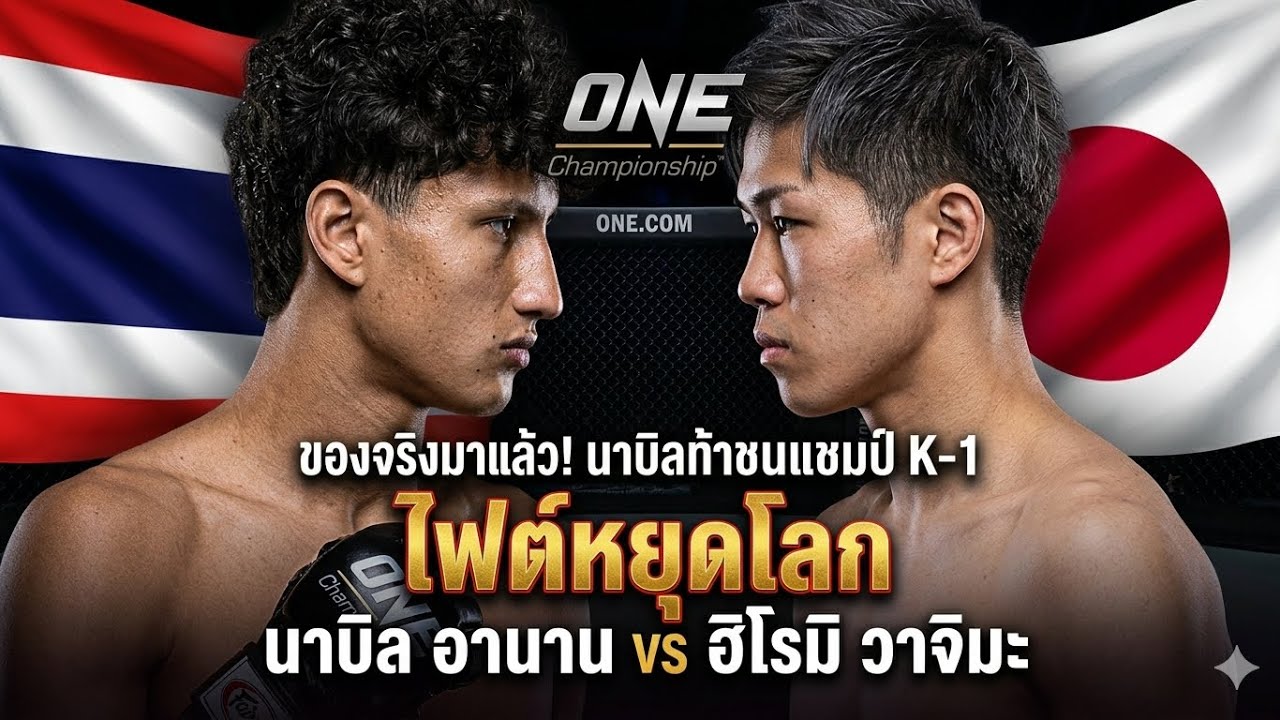 ของจริงมาแล้ว! นาบิลท้าชนแชมป์ K-1 ไฟต์หยุดโลก💥 นาบิล อานาน vs ฮิโรมิ วาจิมะ