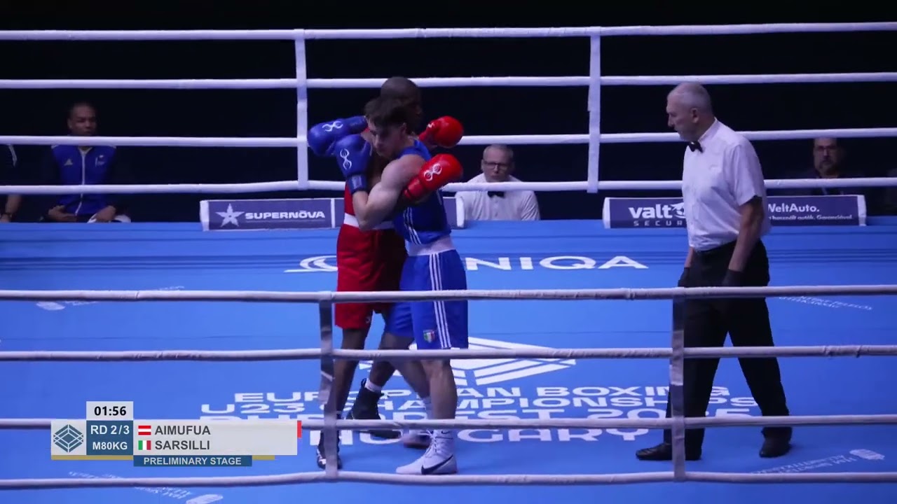 Lucky Aimufua (AUT) vs. Christian Sarsilli (ITA) European U23 Championships 2025 (80kg)
